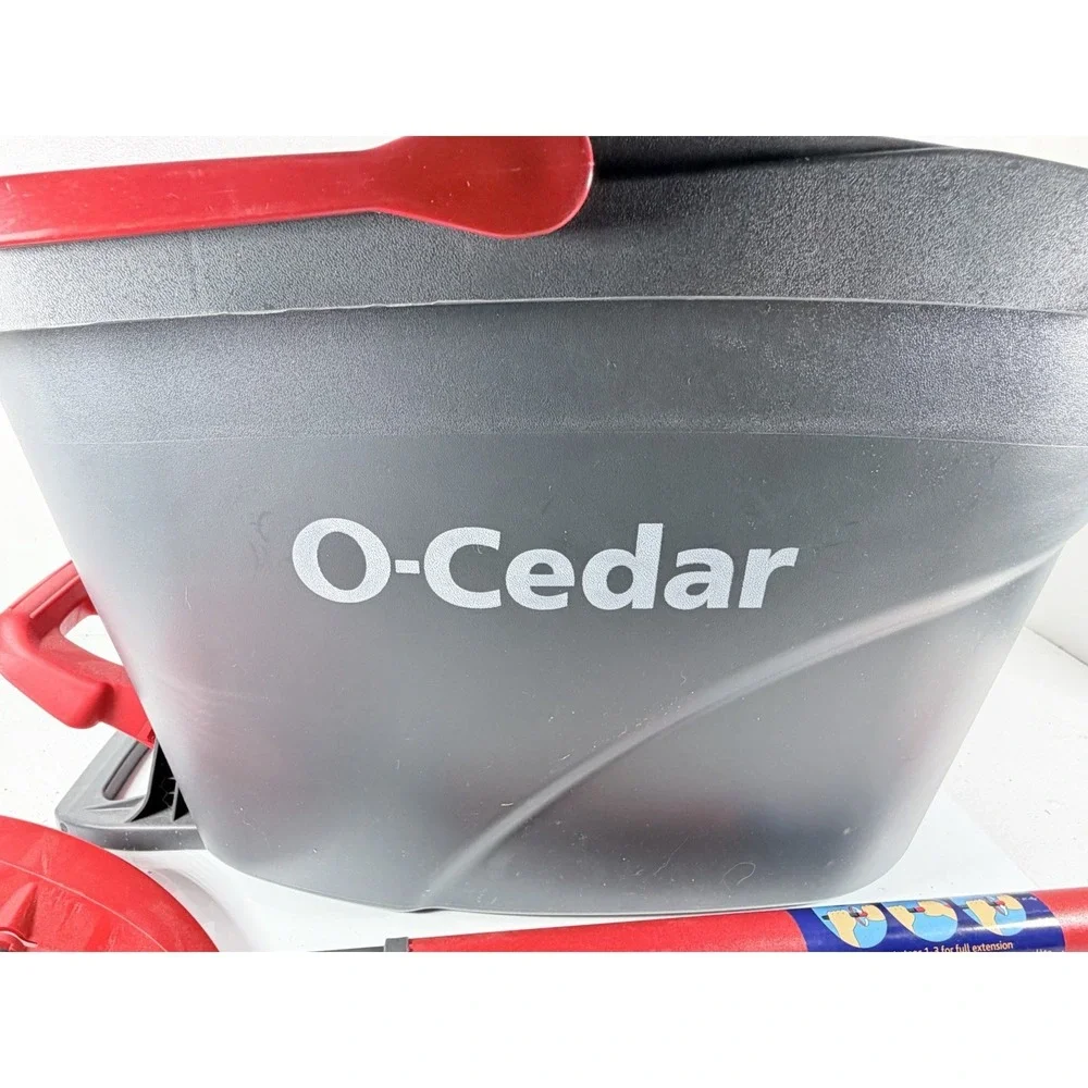 O-Cedar wring Microfiber Mop & Bucket Floor Cleaning System - Gray/Red